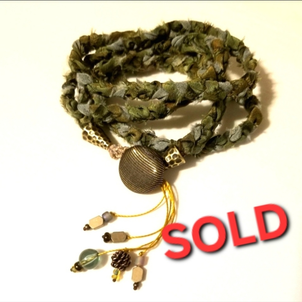 Hand Painted Silk Wrap Bracelets